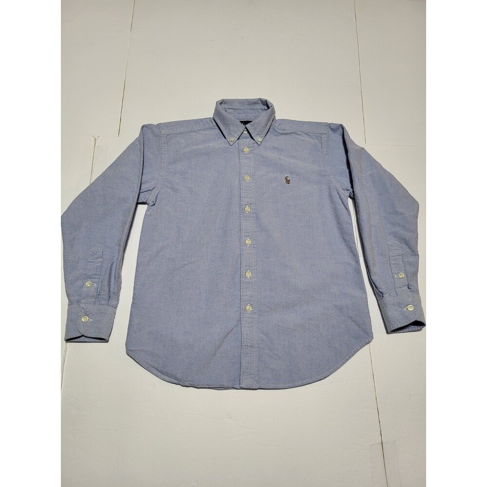 (#L5) Ralph Lauren Button Up Dress Shirt Boy’s Size 10 Light Blue Long Sleeve